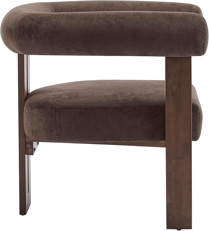 Christopher Knight Home Rones Modern Velvet Upholstered Accent Chair, Wooden - Image 7