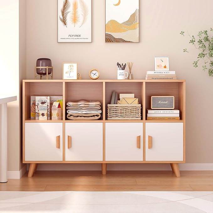 Cubby Shelf Bookcase with Doors - Image 3