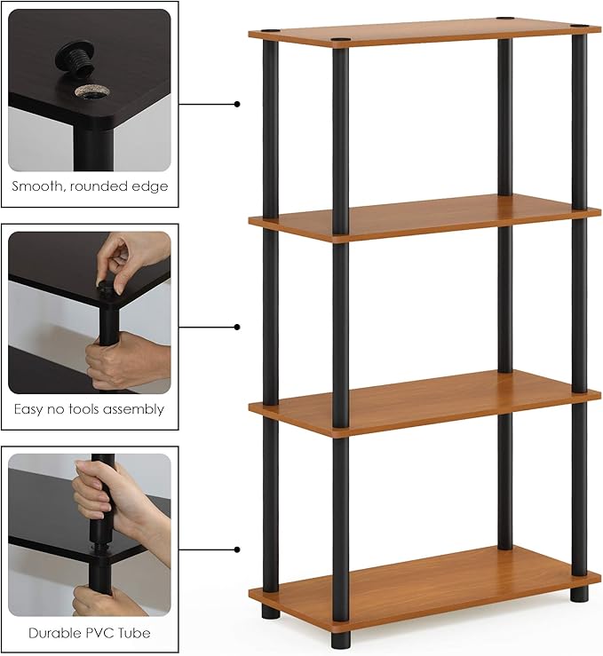 Furinno Turn-N-Tube 4-Tier Multipurpose Shelf Display Rack - Image 6