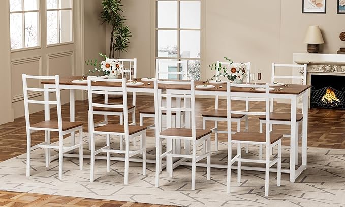 5-Piece Dining Table Set with 4 Chairs, 47.2" Kitchen Table Chairs Set of 4 - Image 6
