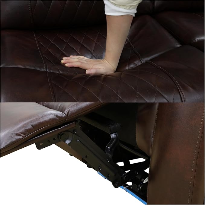 Loveseat Recliner Sofa, Reclining Loveseat Leather Couch - Image 4