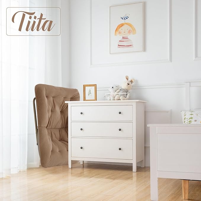 Tiita Comfy Folded Chair, Soft Faux Fur Oversized Folding Accent Chair - Image 2
