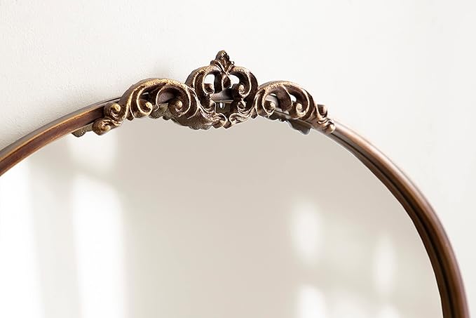 Kate and Laurel Myrcelle Traditional Arched Mirror; 25 x 33; Bronze; Decorative - Image 5