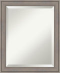 Amanti Art Grey Wall Mirror 24x20 Greywash Rectangle Bathroom Mirror by AmantiArt