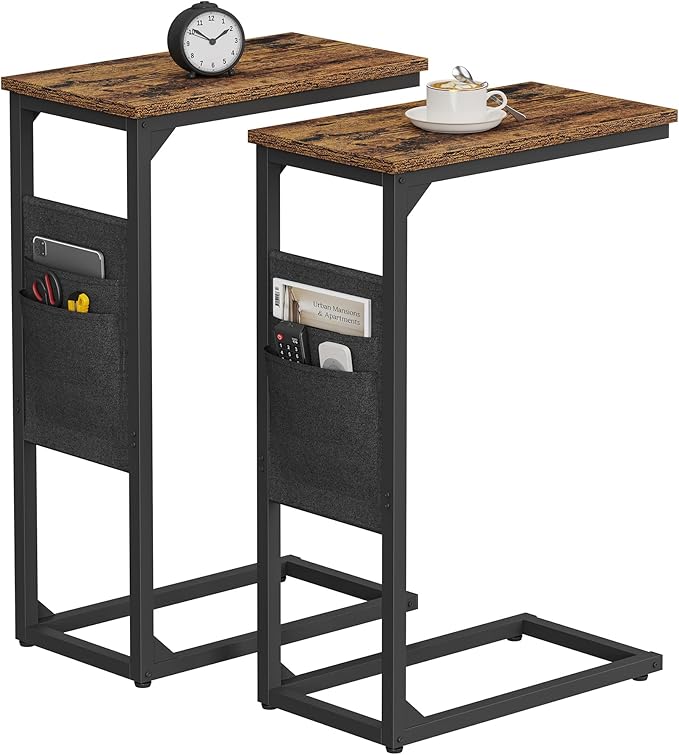 TUTOTAK C Shaped End Table, Side Table by WelcometotheTUTOTAKHome