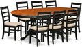 East West Furniture PLPF9-BCH-C 9 Piece Kitchen Table & Chairs Set Includes an by EastWestFurniture