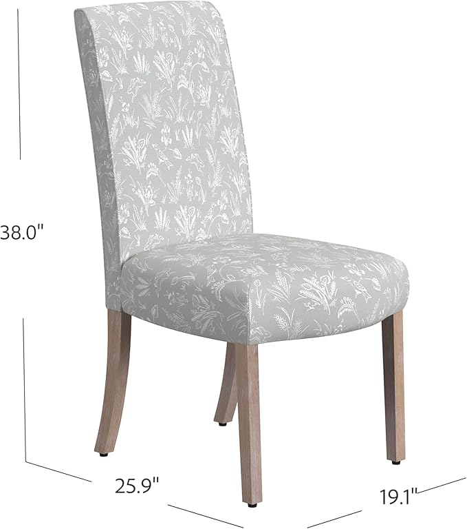 HomePop Scalloped Detail Dining Chair|Upholstered Parsons Dining Chairs - Image 3