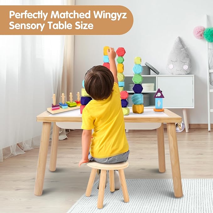 Wingyz Wooden Step Stools for Kids, 10 Inch Solid Kids Chairs Perfect Matched - Image 6