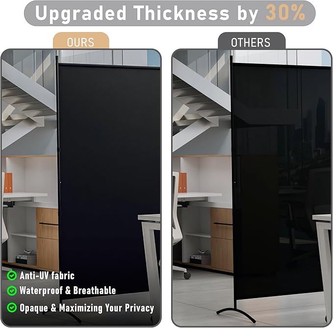 Room Divider 126''W x 71''H Large 2 Panel Privacy Screen - Image 3