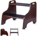 2-Step Wooden Step Stool for Adults & Kids – Non-Slip Bed, and Closet Use – by Unknown
