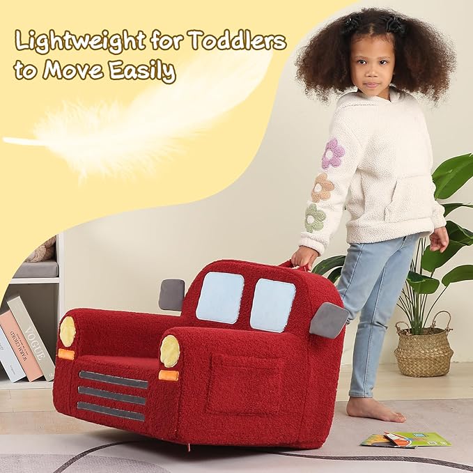 Comfy Toddler Chair, Kids Fire Engine Couch - Image 5