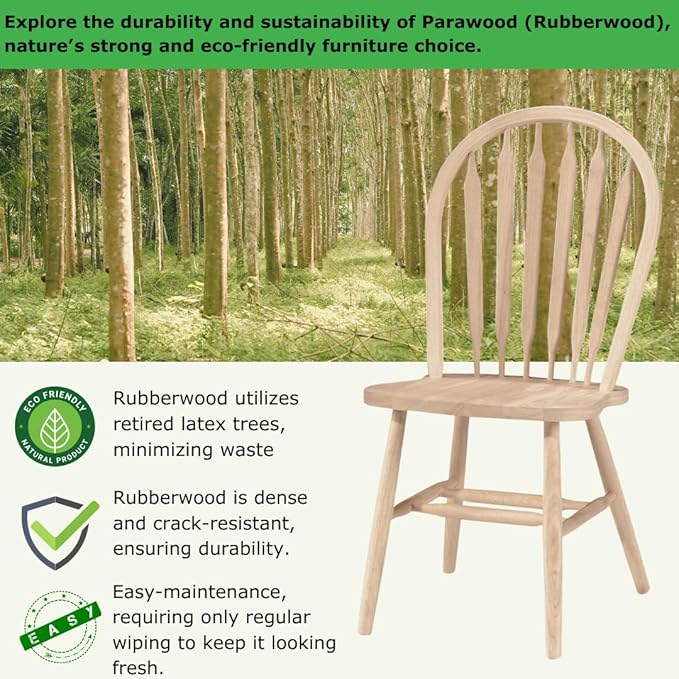 IC International Concepts Windsor ArrowBack Chair-Plain Legs 225lbs wt Capacity - Image 4