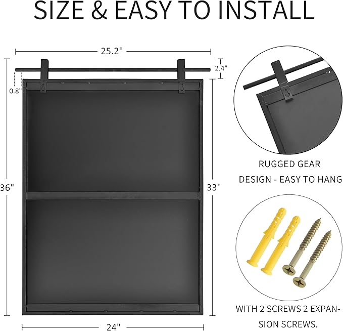 24x36 Inch Rectangle Bathroom Vanity Mirror - Image 7