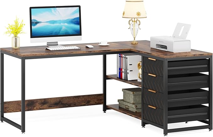 LITTLE TREE 59-Inch L Shaped Desk by LITTLETREE