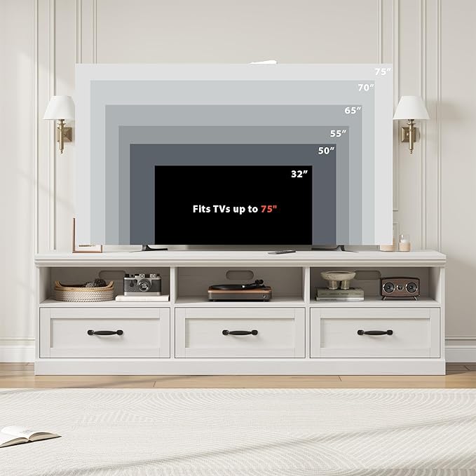 GarveeHome TV Stand for 65/70/75 Inch TV, Entertainment Center - Image 4