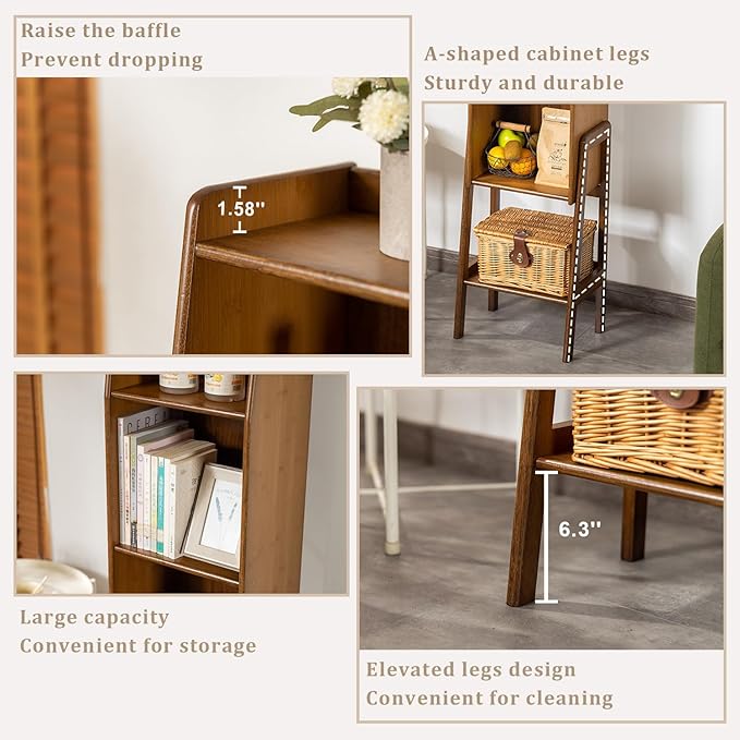 4-Tier Bamboo Bookshelf - Image 4