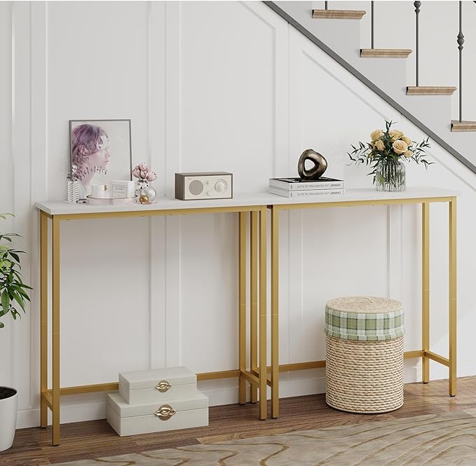 HollyHOME Narrow Hallway Table, 29.5" Small Console Stand, Slim Entryway Table - Image 5