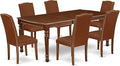 East West Furniture DOEN7-MAH-66 7 Piece Dining Table Set Consist of a by EastWestFurniture