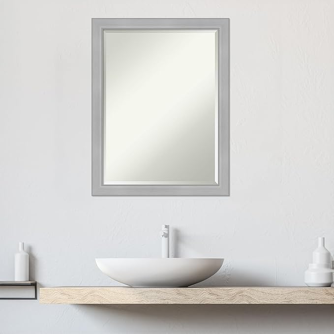 Amanti Art Silver Bathroom Mirror - Image 6