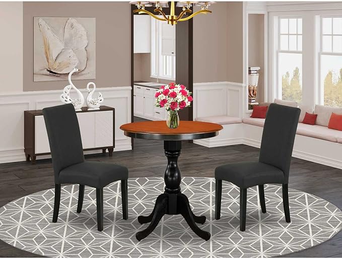 East West Furniture ESDA3-BCH-C 3 Piece Dinette Set - Image 5