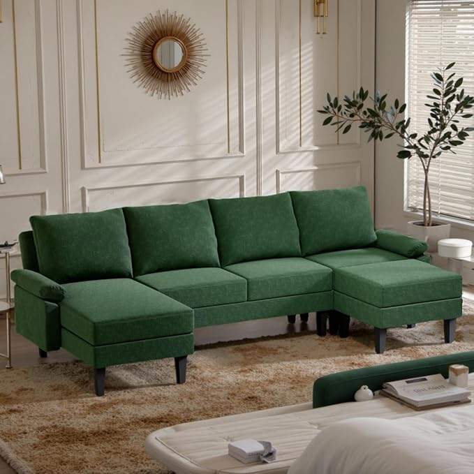 110 Inch U Shaped Sectional Couch - Image 3
