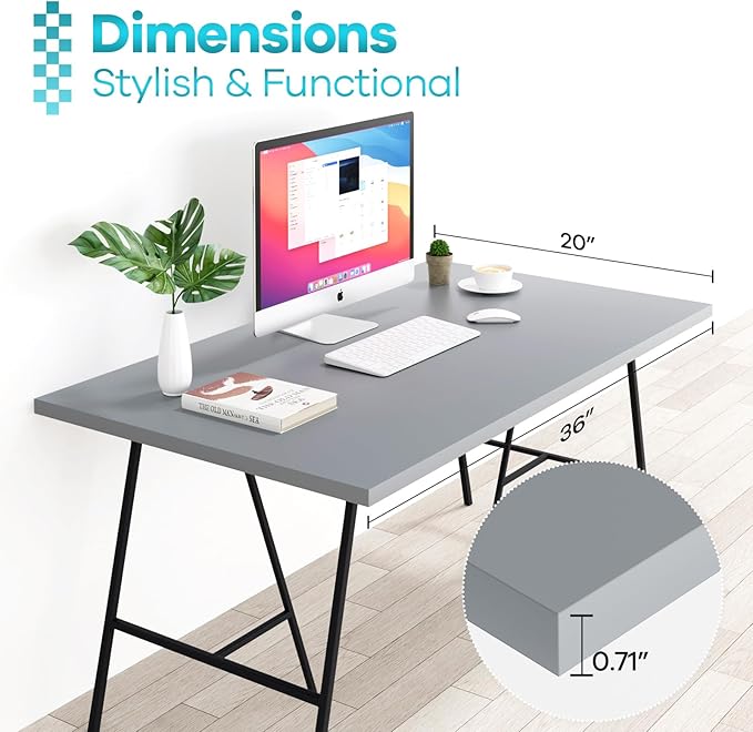 Kaboon 36x20 inch Table Top Universal, Solid One-Piece Desktop, Reversible - Image 3