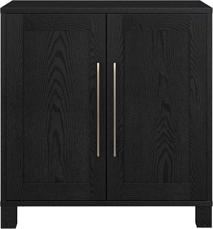Henn&Hart 28" Wide Rectangular Accent Cabinet in Natural Black, - Image 7
