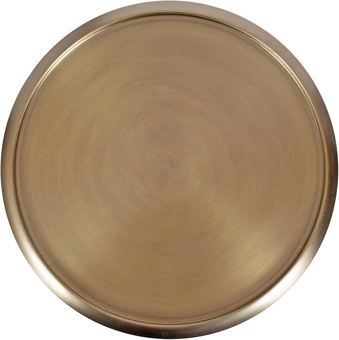 Kate and Laurel Sanzo Modern Pedestal Round Side Table; 15 x 15 x 24; Antique - Image 9