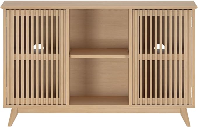 Plank+Beam Mid-Century Modern Wood TV Stand, Solid Wood Entertainment Console - Image 11