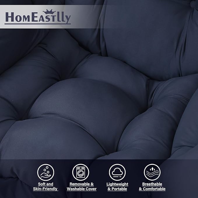 Lazy Chair with Ottoman, Large Modern Lounge Accent Chair with Armrests and - Image 8