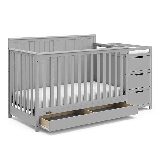 Graco Hadley All-in-One Convertible Crib & Changer – GREENGUARD Gold Certified by Graco
