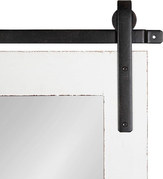 Kate and Laurel Cates Farmhouse Wood Framed Full Length Panel Mirror, 18 x 50 - Image 4