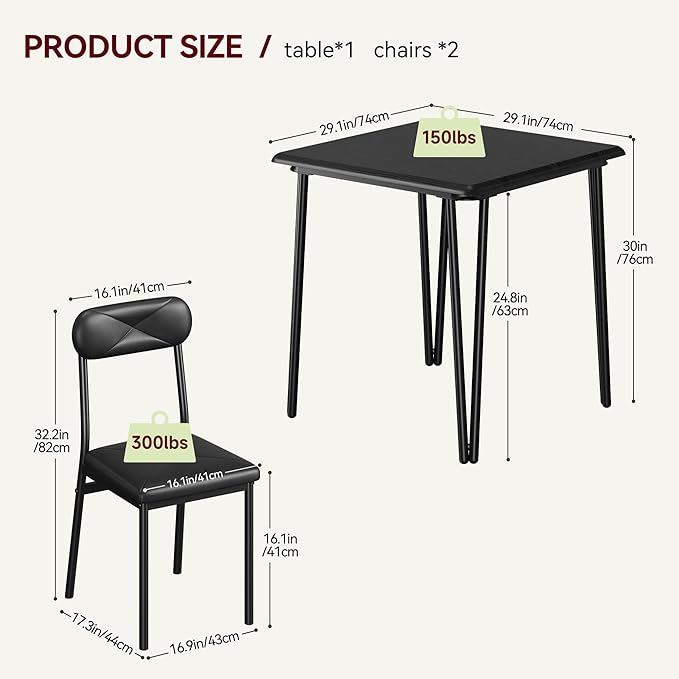 IDEALHOUSE Dining Table Set for 4, Kitchen Table - Image 8