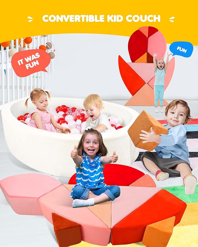 Kids Play Couch, 2-in-1 Egg-Shape Kid Plays Sofa - Image 7