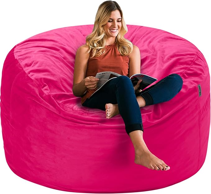 HABUTWAY Bean Bag Chair 3Ft Luxurious Velvet Ultra Soft Fur by HABUTWAYMakeYourLifeComfortable