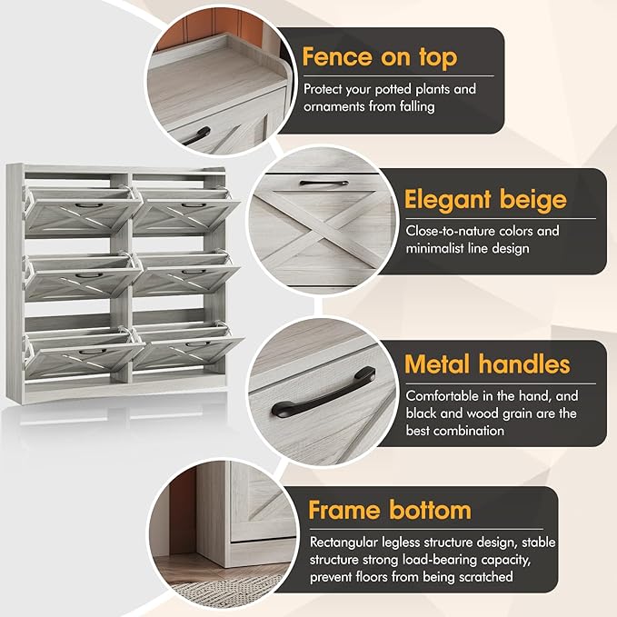 Maupvit Large Shoe Storage Cabinet - Image 4