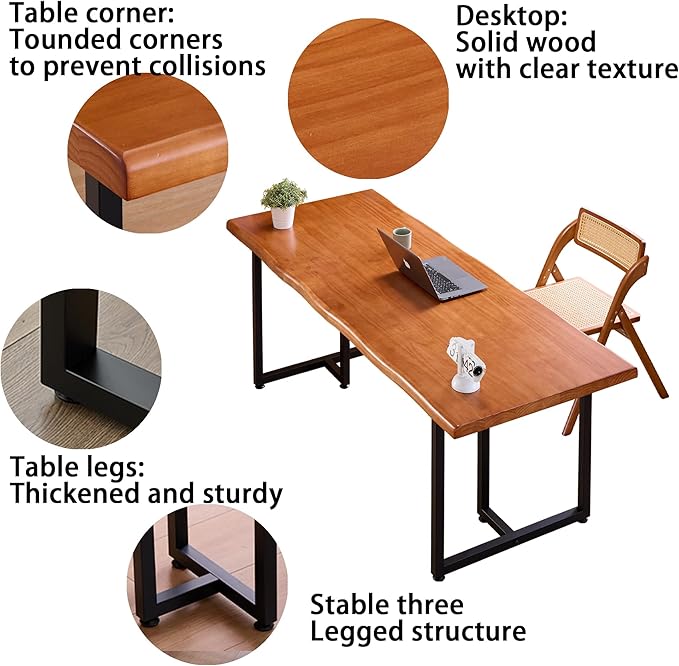 Solid Wood Administrative Desk, Dining Table - Image 4
