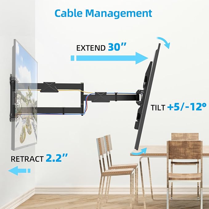Pre-Assembled Corner TV Wall Mount - Image 6
