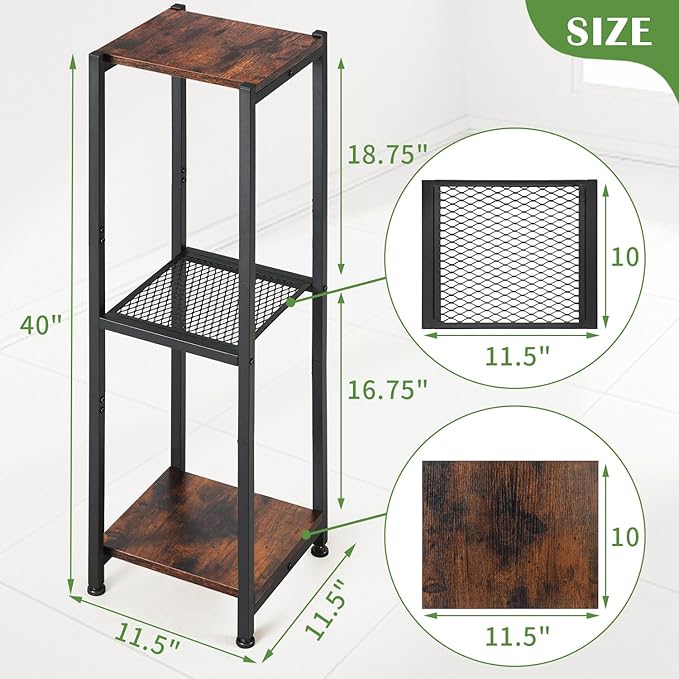 Extra Tall Plant Stand Indoor, 40 Inch Plant Stands, 3 Tier Metal Plant Stand - Image 5