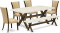 East West Furniture X727VE703-6 6 Piece Dining Room Table Set Contains a by EastWestFurniture
