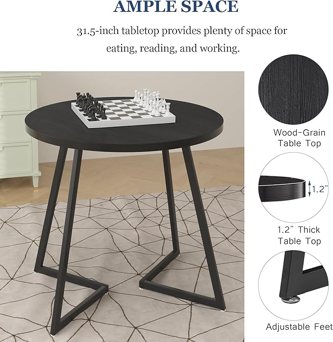 VECELO Small Round Kitchen Table - Image 5