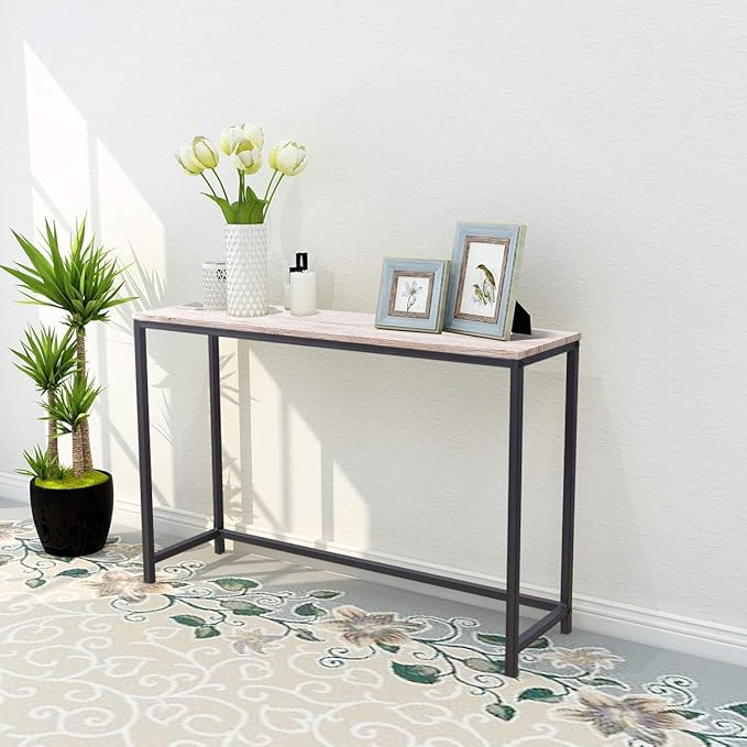Console Table for Entryway Narrow Sofa Tables Entryway Table Rustic Narrow - Image 3