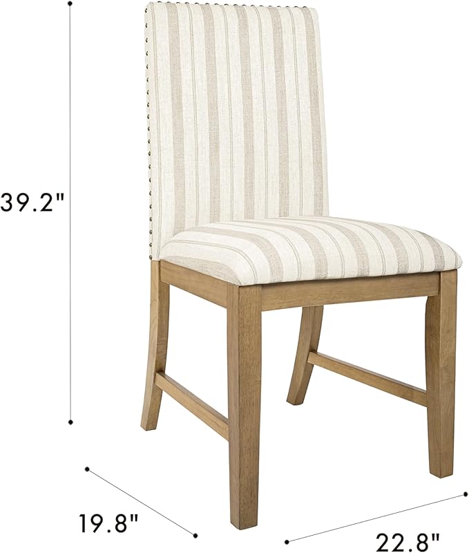HomePop Upholstered Wood Apron Dining Chair - Image 3