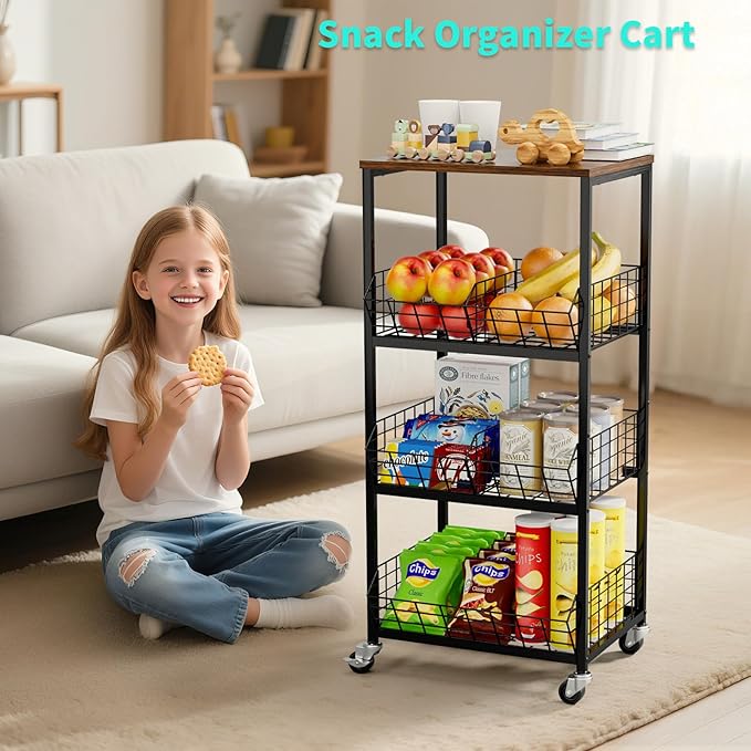 HapiRm Kitchen Fruit Vegetable Cart - Image 3