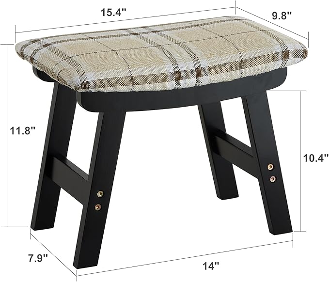 Foot Stool Ottoman Foot Rest Under Desk, Small Stool - Image 3
