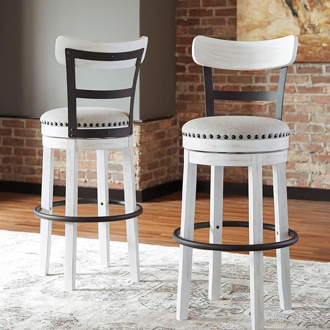 Signature Design by Ashley Valebeck 30" Modern Swivel Pub Height Barstool - Image 2