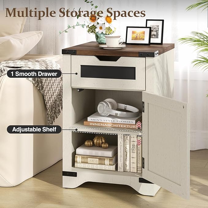 Farmhouse End Table Set of 2 - Image 3