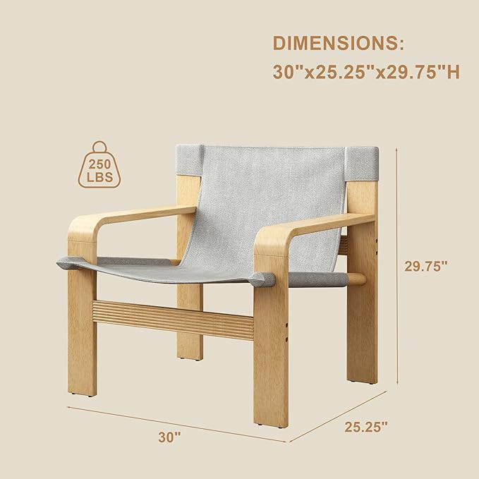 Ball & Cast Mid-Century Lounge Living Room Chairs, Accent Chair Wide Armrest - Image 2
