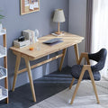 Computer Desk with Drawers, Solid Wood Writing Desk, Mid Century Modern Home by Cttasty