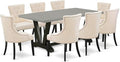 East West Furniture V697FR102-9 9 Piece Dining Room Set Includes a Rectangle by EastWestFurniture